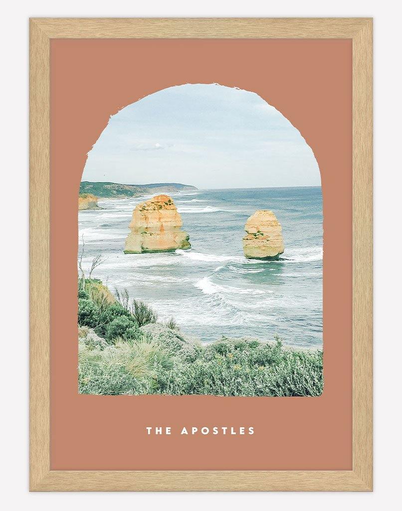 The Apostles | Photography - Wall Art - A4 - Timber Frame - Rust Australia