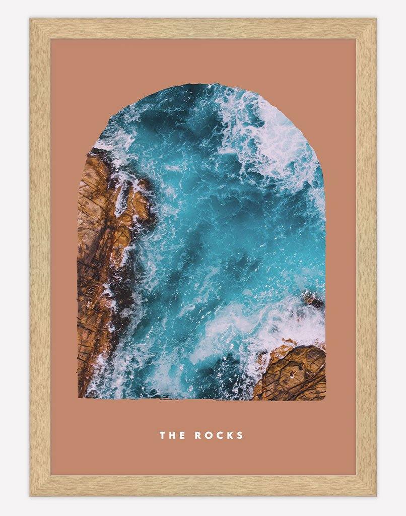 The Rocks | Photography - Wall Art - A4 - Timber Frame - Rust Australia