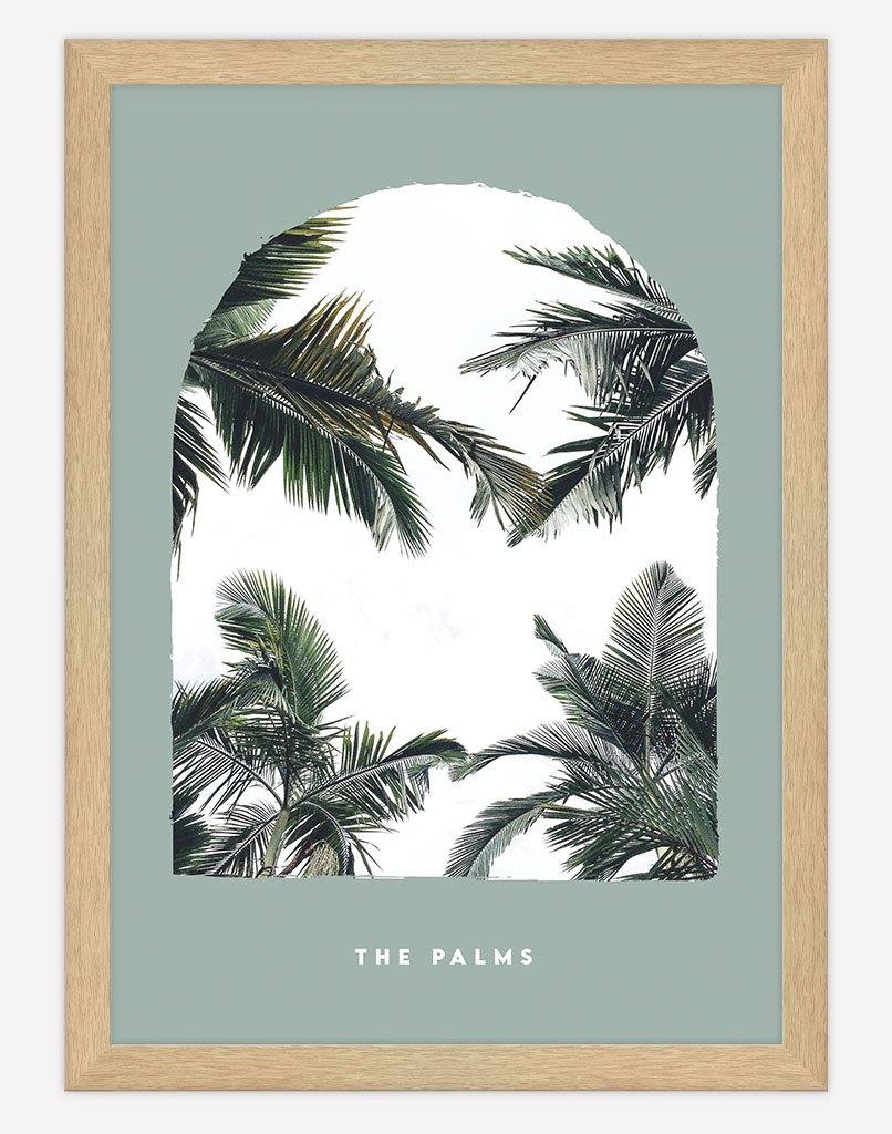 The Palms | Photography - Wall Art - A4 - Timber Frame - Sage Australia