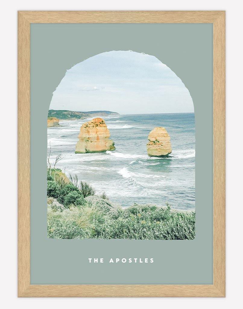 The Apostles | Photography - Wall Art - A4 - Timber Frame - Sage Australia