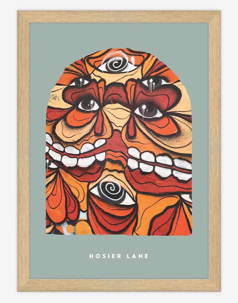 Hosier Lane | Photography - Wall Art - A4 - Timber Frame - Sage Australia
