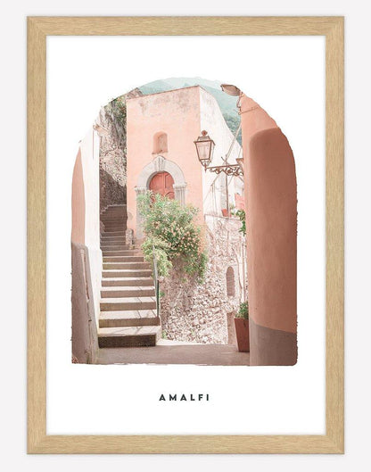 Amalfi | Photography - Wall Art - A4 - Timber Frame - White Australia