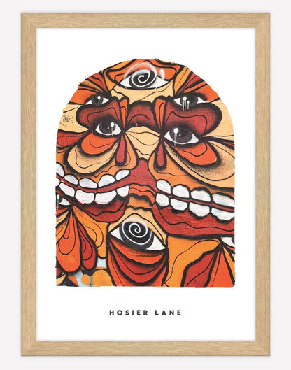 Hosier Lane | Photography - Wall Art - A4 - Timber Frame - White Australia
