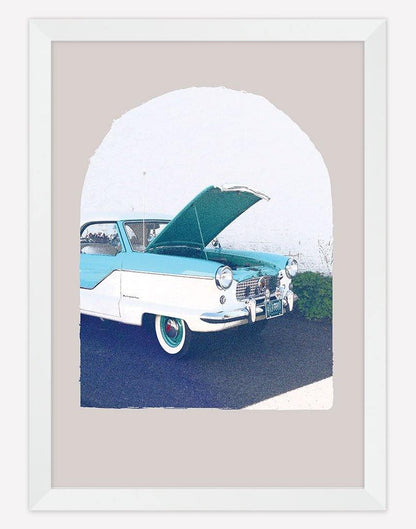 Pop The Bonnet | Photography - Wall Art - A4 - White Frame - Blush Australia