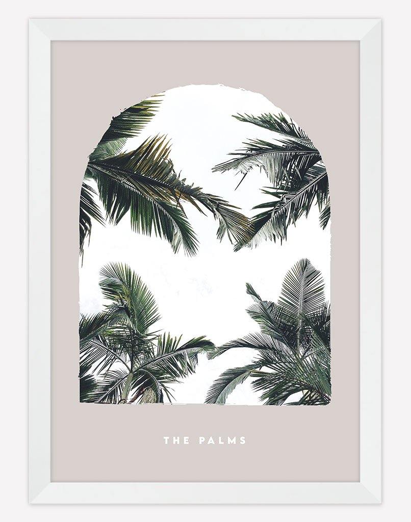 The Palms | Photography - Wall Art - A4 - White Frame - Blush Australia