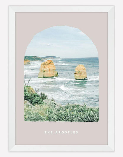The Apostles | Photography - Wall Art - A4 - White Frame - Blush Australia
