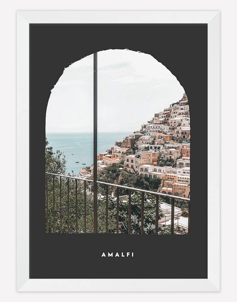 Amalfi II | Photography - Wall Art - A4 - White Frame - Dark Grey Australia