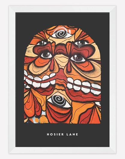 Hosier Lane | Photography - Wall Art - A4 - White Frame - Dark Grey Australia