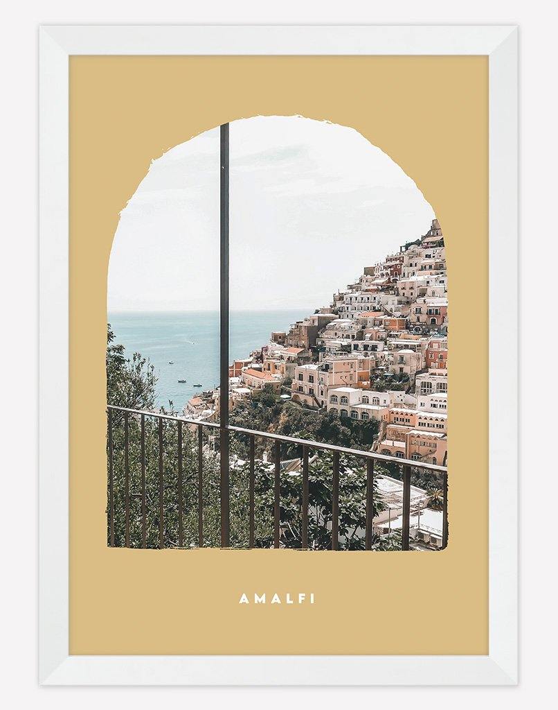Amalfi II | Photography - Wall Art - A4 - White Frame - Golden Australia