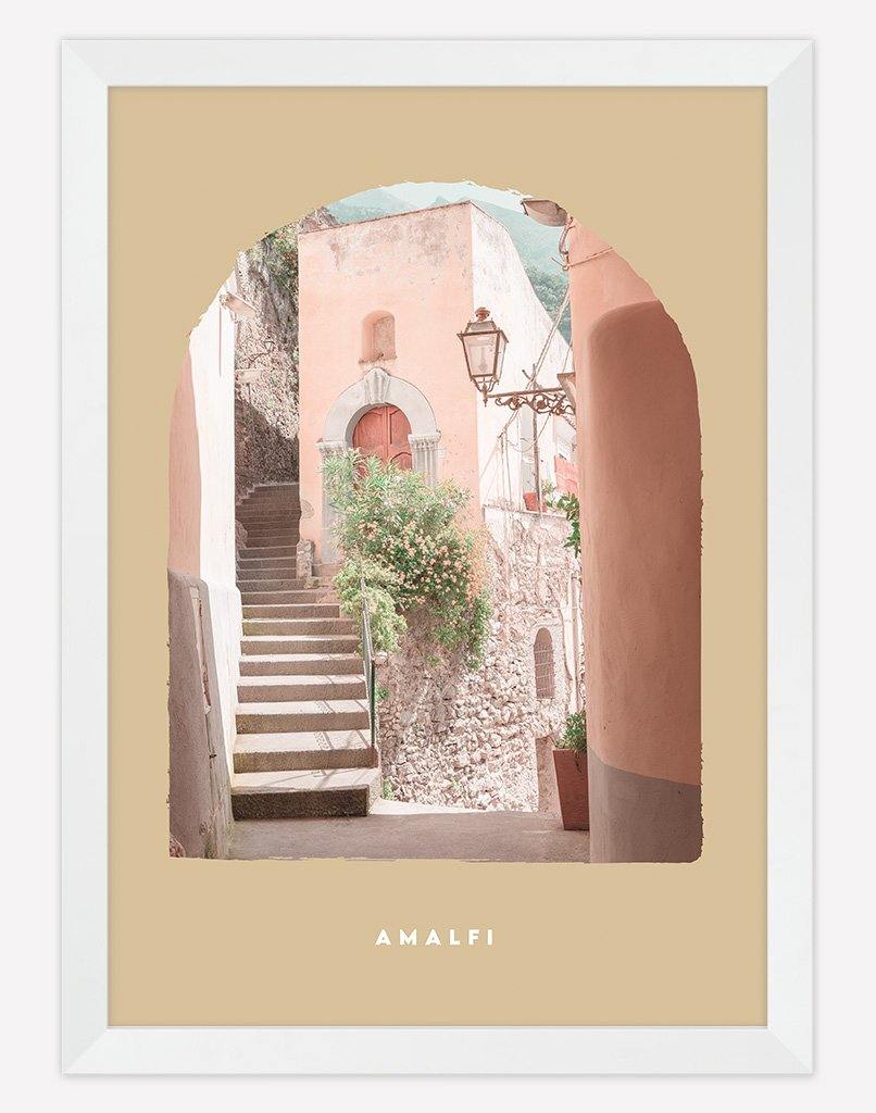 Amalfi | Photography - Wall Art - A4 - White Frame - Golden Australia