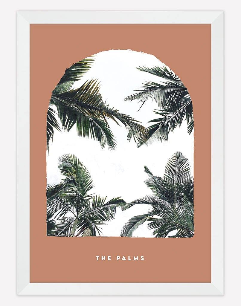 The Palms | Photography - Wall Art - A4 - White Frame - Rust Australia