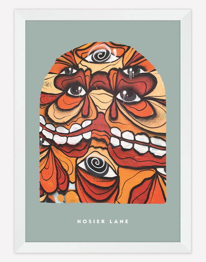 Hosier Lane | Photography - Wall Art - A4 - White Frame - Sage Australia