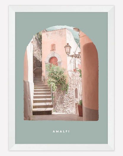 Amalfi | Photography - Wall Art - A4 - White Frame - Sage Australia